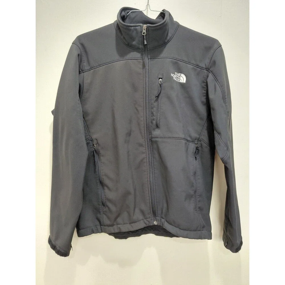 The North Face Mens Apex Bionic Jacket Softshell Fleece Lined Mens Sz M Black